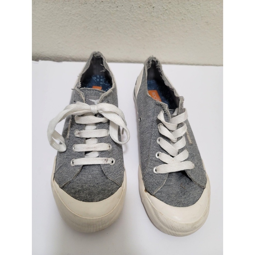 Rocket Dog Women's Gray Canvas Lace Up Sneakers Size 7.5